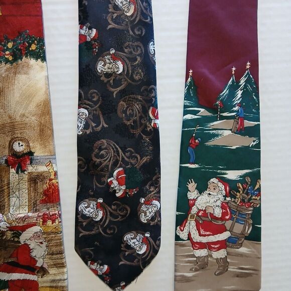 3 Christmas Tie's Zylos, Eton, and Mark Mathicu Collection. - Picture 3 of 13